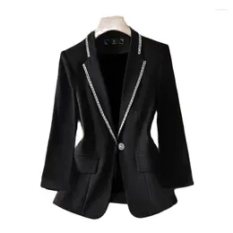 SUPEGNA DELLE SUPIONI FRITÀ AUTOMNA CASUNGA CASUNCITÀ DONNA 2024 CAPPIATO NERO SCONDA COLLAR COPPIA FASHIONE ELEGANTE FEMMINA SINGOLA BLAZER