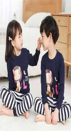 Tuonxye Childrene Pajamas Set Girls Girls Shy Cat Kids Cotton Pajamas девочка Pijama Mabd Child039s Sleepwear Одежда 2107298061052