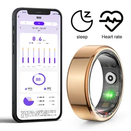 Akıllı Yüzük Smartring R02 Sağlık İzleme IP68 Su Geçirmez Çoklu Spor Modları Bluetooth Uyku Tracker Finger Ring Man 240408