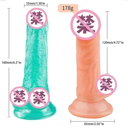 Liten penis simulering sucker glas dildo kvinnliga onani enheter sexig vuxen sexig produkt