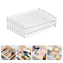 Kitchen Storage 8 Pcs Drawer Sorting Board Separator Organizer Adjustable Dividers Supply Home Division Boards Plastic