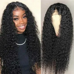 Wig para mulheres Africanas Curls Moda em Partimento Longo Cabelo Curado Perm sintético de alta temperatura de alta temperatura Tampa de cabeça 240407