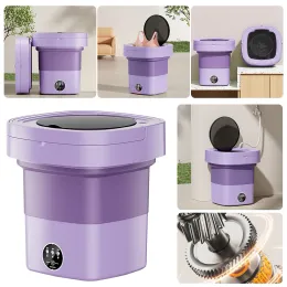 Maskiner 10 L Portable tvättmaskin med timer fällbar tvättmaskin tvättstäda tvättmaskin för lägenhet tvätt camping rv resor