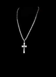 Colar de pedante de crucifixo católico colar de aço inoxidável dourado grossa de jóias de jóias de moda de moda, sem pescoço, sem pescoço, Y4710360