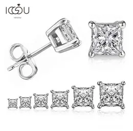 Серьги nxy iogoupendientes de Plata Ley 925 Para Mujer Aretes Circonita Cuadrada 4 Garras Joyera Diamante Nupcial Compromiso 1574872293