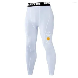 Pantaloni da uomo che eseguono basket di allenamento di basket strato ad asciugatura rapida sport elastico pantalone pantalone pantaloni di seta di seta di latte