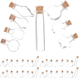 Vasen 48 PCs Glasflaschen Haushalt Mini Hochzeit Dekorative Kork Little Wunschversorgung kleiner Glas Deckel Multifunktion