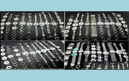 Charm Bracelets Juwely Ganz 20pcs Lot unterschiedlicher Stil Sier Snap Armband austauschbare DIY Jüdely Armreif FIT 18mm Ingwer c604448