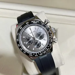 AAA Uhren Herren klassische Uhren 40 -mm -Zifferblatt Master Automatische Uhr mit Boxmodell mechanische Uhr Runde Gummi -Gurt -Armbanduhr Luxus Sapphire Uhren Weihnachten