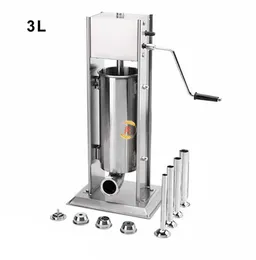 Free Shipping Stainless Steel 3L Manual Hand Crank Spanish Churros Machine Sausage Stuffer Maker Stuffing Machine9806894