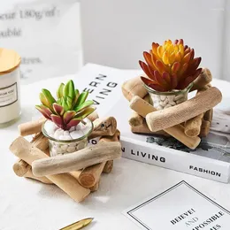 Vases Nordic Style Creative Desktop Small Flower Pot Succulents Fake Vase Office Decorations Candlestick Ornaments Household