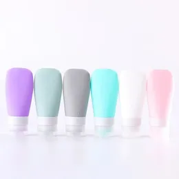 2024 NEW NEW NEW Travel Cosmetics Bottles Silicone Mini Empty Container Skincare Shower Gel Shampoo Jars Tools Portable Extrusion