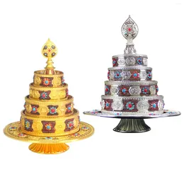 Figurine decorative Buddhismo tibetano MANZA PAN ORNNEGGIO DECORAZIONE ALTALA MANDALA PROCESSIONE PROPRIETÀ DI TEMPILE PER IL TEMPIO DI CUSCINE OFFICI