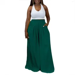 Women's Pants Plus Size For Womens Casual Loose Wide Leg High Waisted Big Palazzo Trousers With Pockets 2024 Pantalones De Mujer