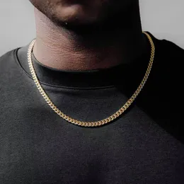 Colar de grife de grife novo Miami Chain Chain Chain Colares de colares masculinos de colares de corrente de ouro de hip hop jóias