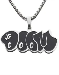 MF Doom Mm Black Tide Brand Pendant Necklace Men And Women HipHop Personality Couple Fashion AllMatch Jewelry Gift2425732