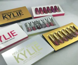 新しいMaquillage Brand Makeup Lipgloss Cosmetics Matte Liquid Lipstick Kit Limited with the Golden Box 6PCS Set Lip Gloss4447508