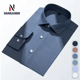 Camicie da uomo camicie windsor collare camicia francese francese senza stringhi twill a maniche lunghe Business Light Luxury Workswater per uomini