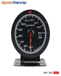 Dynoracing 60MM Car Oil Temperature Gauge Red White Lighting 50 150 Celsius Oil Temp Gauge Car Meter with sensor BX1014705187834