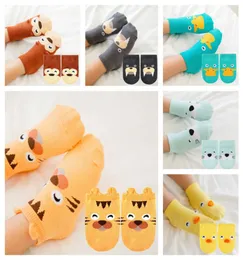 04y Baby Kids Socks Animals Drukuj bawełniane skarpetki Koreańskie kreskówki Non Slip Socks for Boys Girl