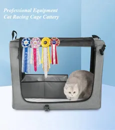 Cat Carriers 4D Foldable Display Competition Cage Professional Set Delivery Room Free Installation Camping Pet Dog Car