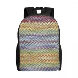 Backpack Boho Chic Moderno Moderno Laptop Menino Mulheres Livro de Moda para Estudantes da Escola Estudantes Geométricos Multicolor Bags