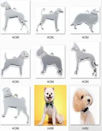 50pcs bütün karışım gümüş cila köpek etiketleri asmak kolye takılar asmak takılar sarkma takılar diy anahtar zinciri anahtarlar mücevher yapımı1611776