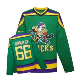 Hockey Cool Hockey Green Ducks Ice Hockey trening Trening Jersey Street Shirt #66 Bombaj #44 Reed #33 Goldberg #21 Portman