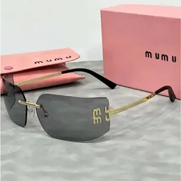 Designer sunglasses women men Eyeglasses Letter M Fashion luxury Women Personality Frameless half frame Versatile Trendy Outdoor beach protection sunglasses