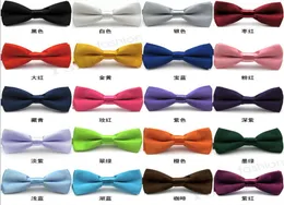 Kids Accessories Baby Unisex New Fashion Rayon Solid Bow Ties Childrens Pretty Candy Color Party Bow Ties3931182