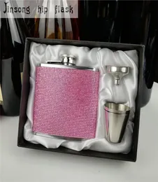 stainless steel with diamond hip flask Special hip flask for Ladies5858646