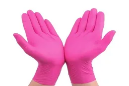 Engångsvaror Black Nitrile Gloves Powder for Inspection Industrial Lab Home and Supermaket bekväm Pink3060877