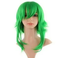 Peruca verde curto com lateral 50cm de cosplay vocalóide gumi014361536