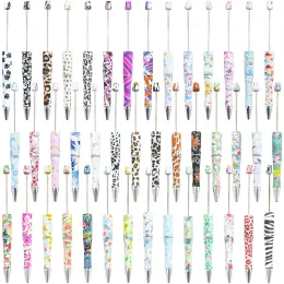 Pens 20pcs DIY Plastic Bead Pen Handmade DIY Beaded Ballpoint Pen Wedding Birthday Party Freebies Plastic Beaded Gift Pen