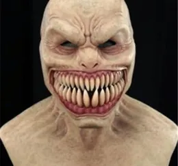 Yeni korku stalker maskesi cosplay ürpertici canavar büyük ağız dişleri chompers lateks maskeler cadılar bayramı partisi korkutucu kostüm proplar q08069531292