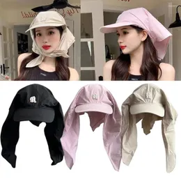 Berets ochronę UV Sun Hat Fashion Hood Nisza Unikalna szybka suszenie szczytowa czapka oddychająca oddychana unisex