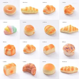 Decorative Flowers 16pcs PU Artificial Food Fake Cake Simulation Breads Set Bread Decoration Model Kitchen Toys Pography Prop