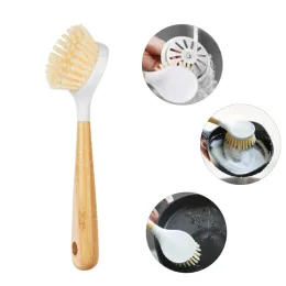 Tillbehör YouPin Brush Multifunktion Nylon Dish Bowl Cleaning Borste med bambu Långhandtag Kök Pot Pan Cleaner Washing Tool