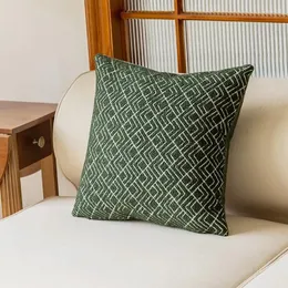 Pillow Green Cover Luxury Pile Cutting Jacquard Cojines Decorativos Para Sofa Chair Bedding Almofadas Hogar Coussin