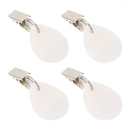 Tischtuch 4 PCs Tischdecke Anhänger Home Accessoires Winddichte Gewichte Dekoration Rockhalter Eisen weiße schiere Vorhänge