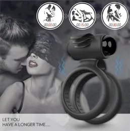 Badtillbehör Set Malevibrating Cock Ring Par som delar vibrerande lekbatteri Model7266212