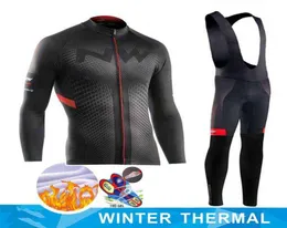 2022 Ny Keep Warm Winter Thermal Fleece Cycling Clothes Men039S Jersey Suit Outdoor Riding Bike Mtb Clothing Bib Pants Set2358443