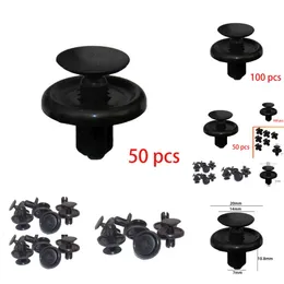 2024 2024 50pcs/100pcs diâmetro 7mm preto preto fixadores automáticos rebite clipes veículo carro painel painéis de pára -choque clipes