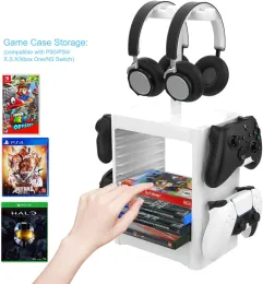 Organizzatore di stand per PS5 Ninendo Switch Game Card Stipper per i controller Joycon PS 4, controller Pro, supporto per le cuffie