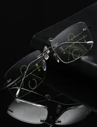 Солнцезащитные очки титановые прогрессивные многофокальные мультифокусированные многофокусированные очки для чтения переход мужчинам очки гипериопия Presbyo4601195