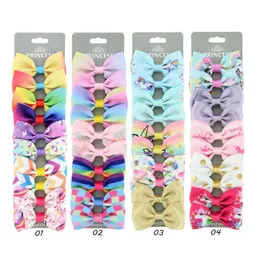 275 polegadas 10 arcos para um cartão Rainbow Unicorn Christmas Hair Bows Barrettes Acessórios para cabelos meninas Crianças de festa de unicórnio CLIPPER5543419