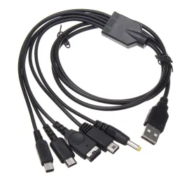 Kable 5 w 1 Kabel ładujący dla Nintendo Wii U/New 3dsxl/New 3DS/NDS Lite SP/PSP/GBA SP Nintendo ładowanie sznurka