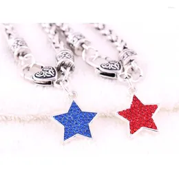 Braccialetti di fascino Ciondolo alla moda per il design di forma di stella unisex attraente con cristalli Whaet Link Catena in lega di zinco Fornire caduta