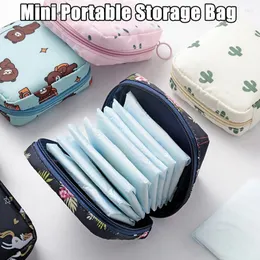 Storage Bags Mini Tampon Sanitary Pad Pouch Bag Women Cosmetic Makeup Portable Napkin Towel Girls Cute Holder Organizer