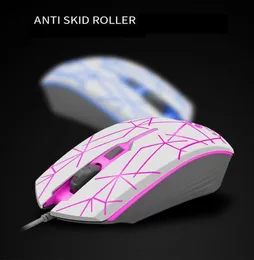 Mouse usb Wired 7 Cores Rouse de jogo de fundo de ferro claro com luz de fundo 3D Roller 1600 DPI Gaming rates silencioso para PC laptop1333S3003830